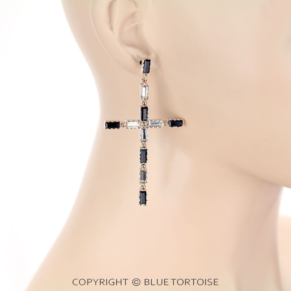 Fashion Cross Stud Earrings - Image 2