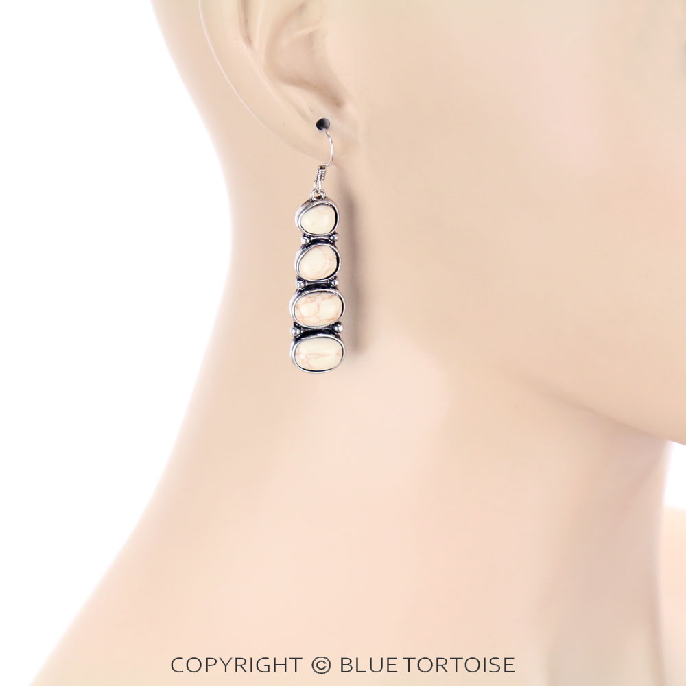 Western Stone Bar Drop Dangle Earrings - Image 2