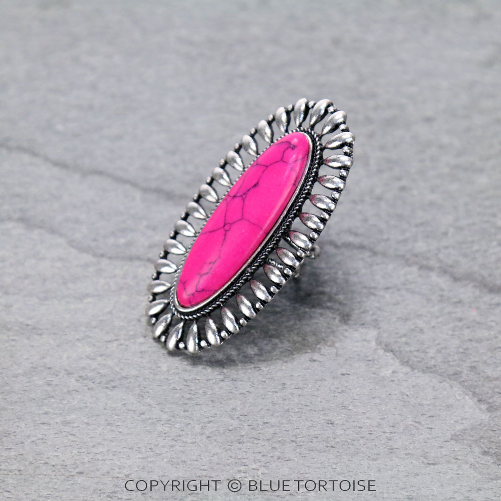 Concho Stone Adjustable Ring - Image 3