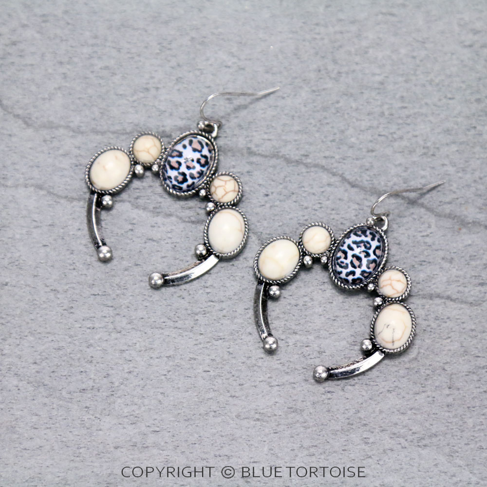 Western Squash Blossom with Mini Bubble Dangle Earrings