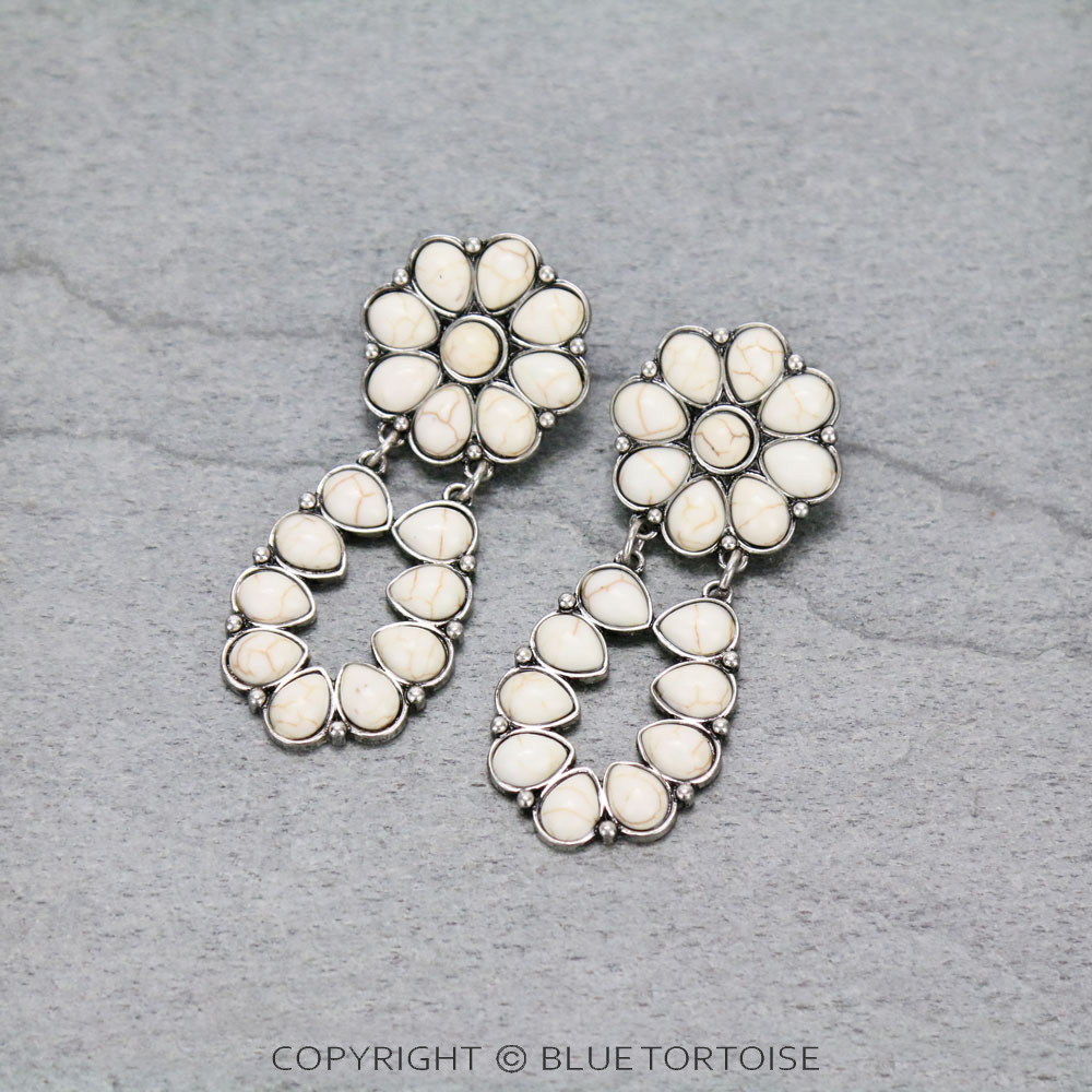 Western Synthetic Stone Stud Earrings