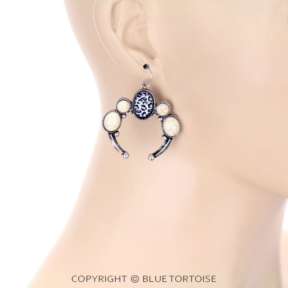 Western Squash Blossom with Mini Bubble Dangle Earrings - Image 2