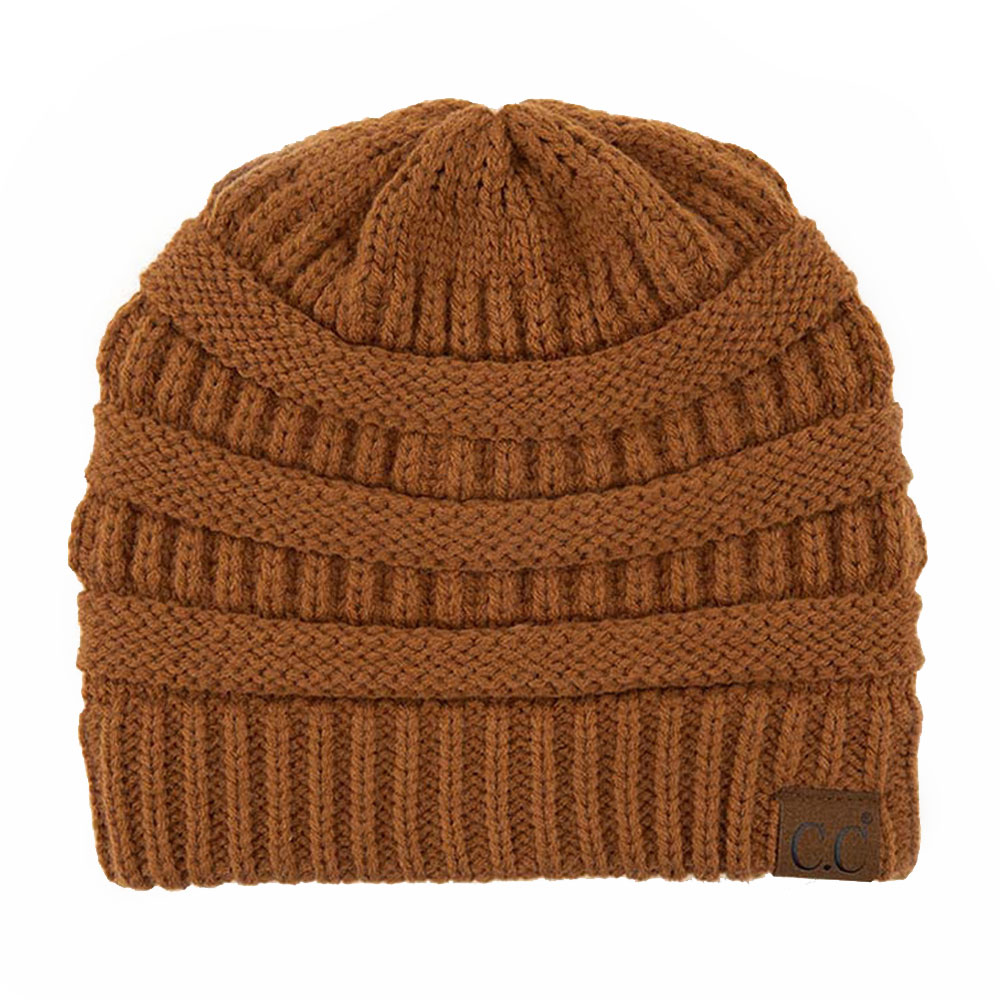 C.C Ribbed Kit Solid Color Beanie Hat
