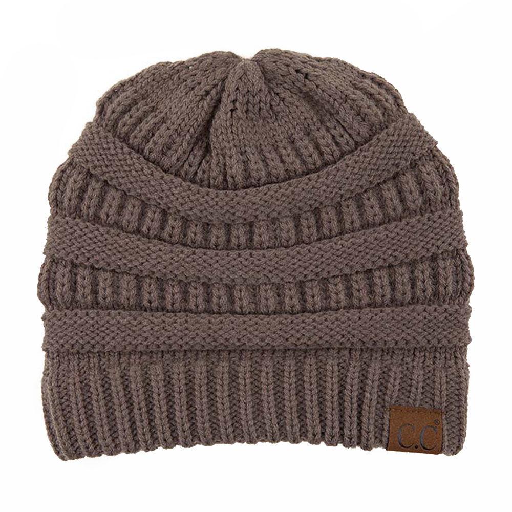 C.C Ribbed Kit Solid Color Beanie Hat