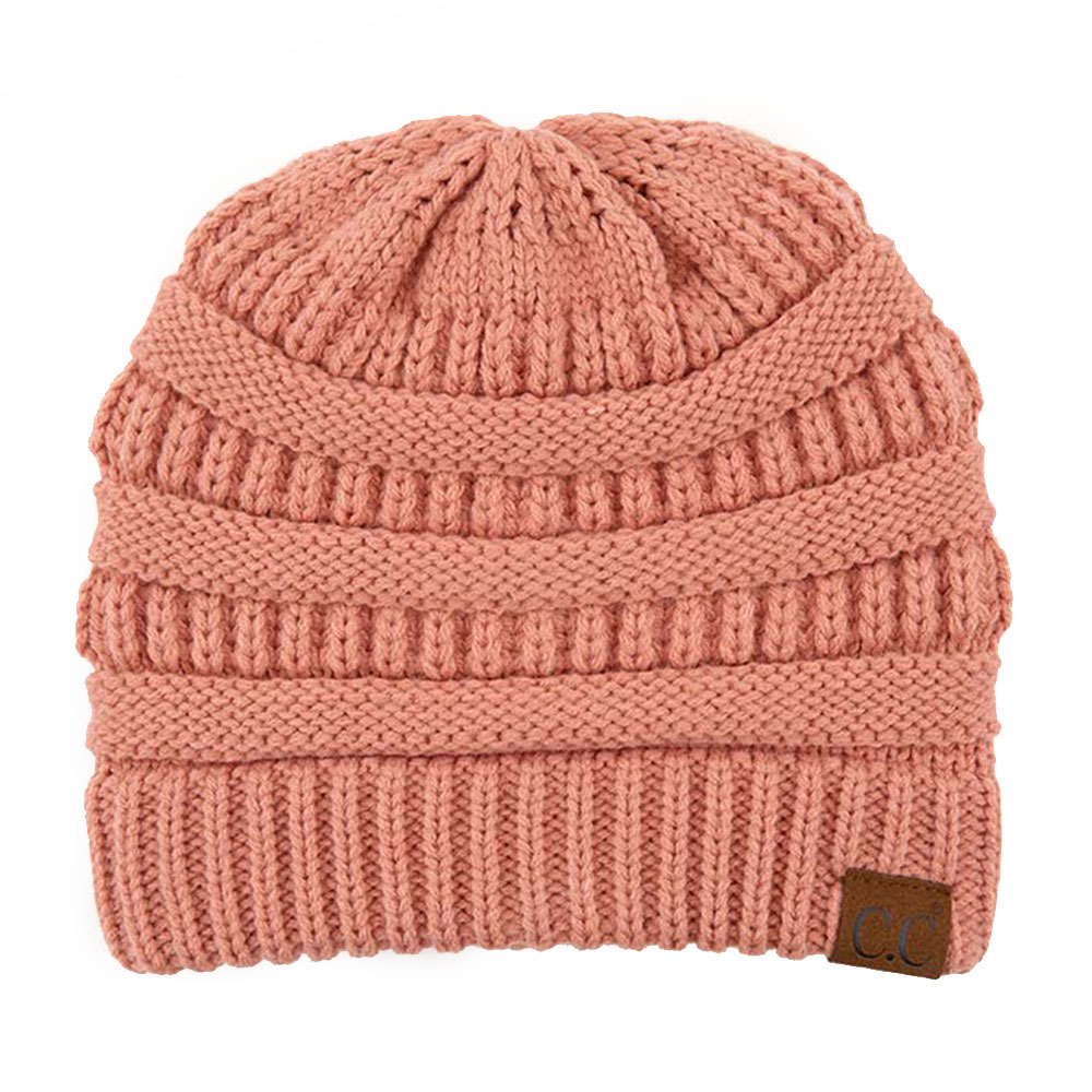 C.C Ribbed Kit Solid Color Beanie Hat