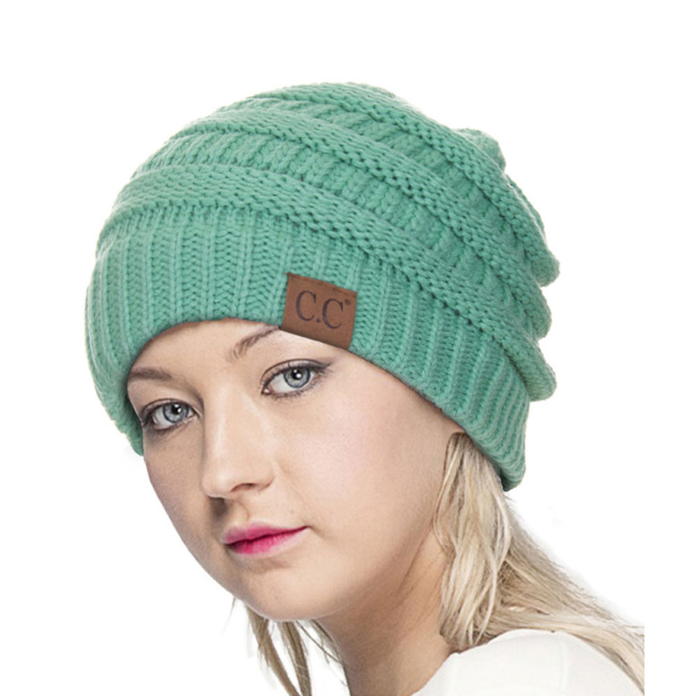 C.C Ribbed Kit Solid Color Beanie Hat - Image 2