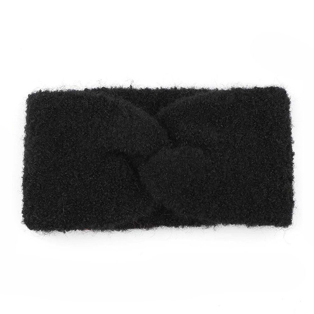 C.C Knitted Shearling Yarn Twisted Headwrap