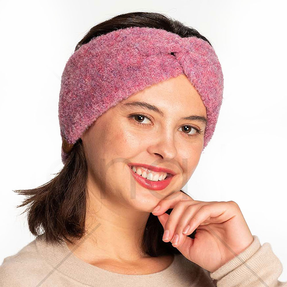 C.C Knitted Shearling Yarn Twisted Headwrap - Image 2