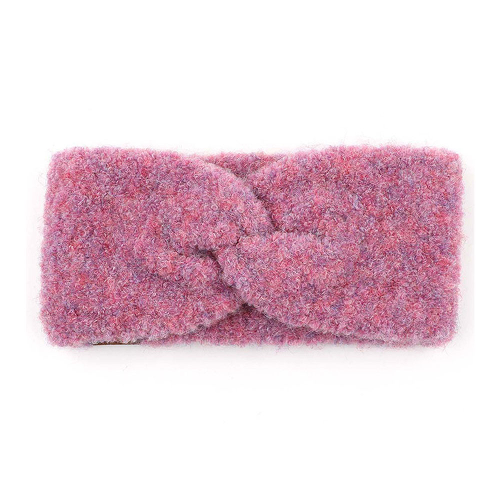 C.C Knitted Shearling Yarn Twisted Headwrap