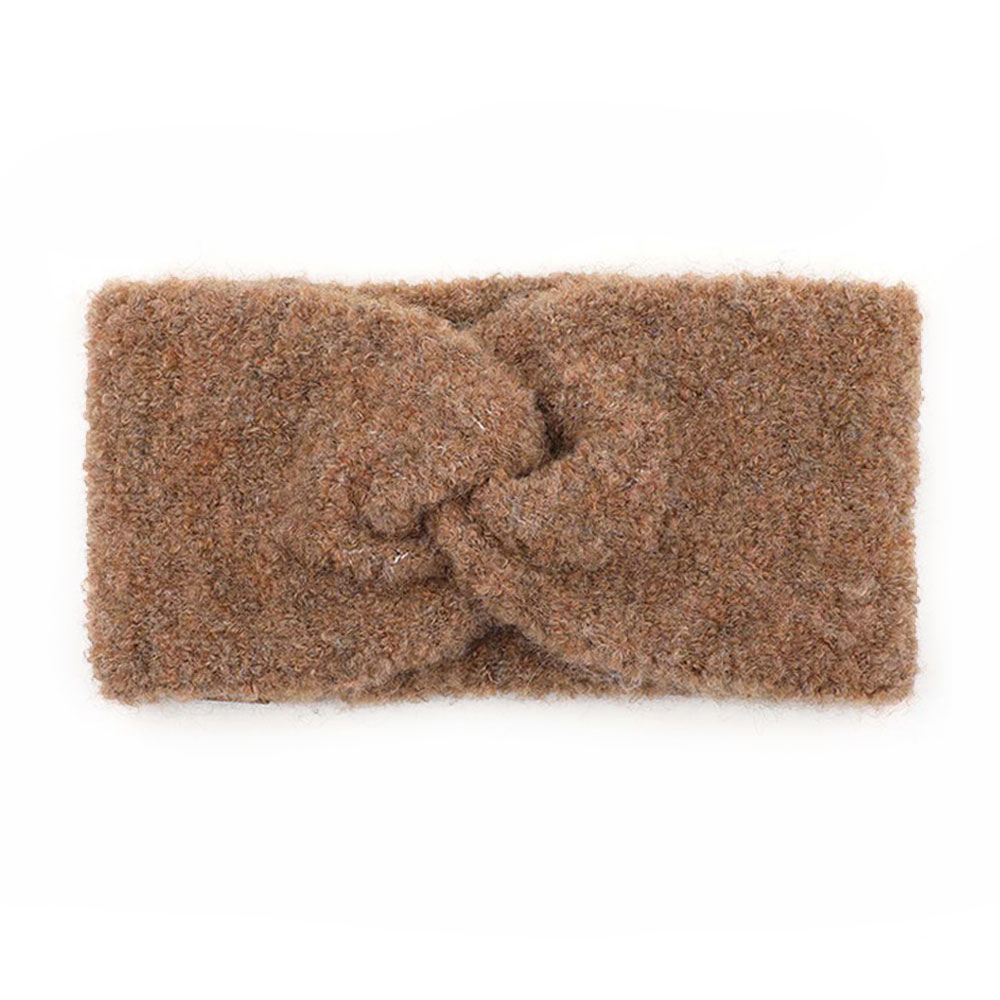 C.C Knitted Shearling Yarn Twisted Headwrap