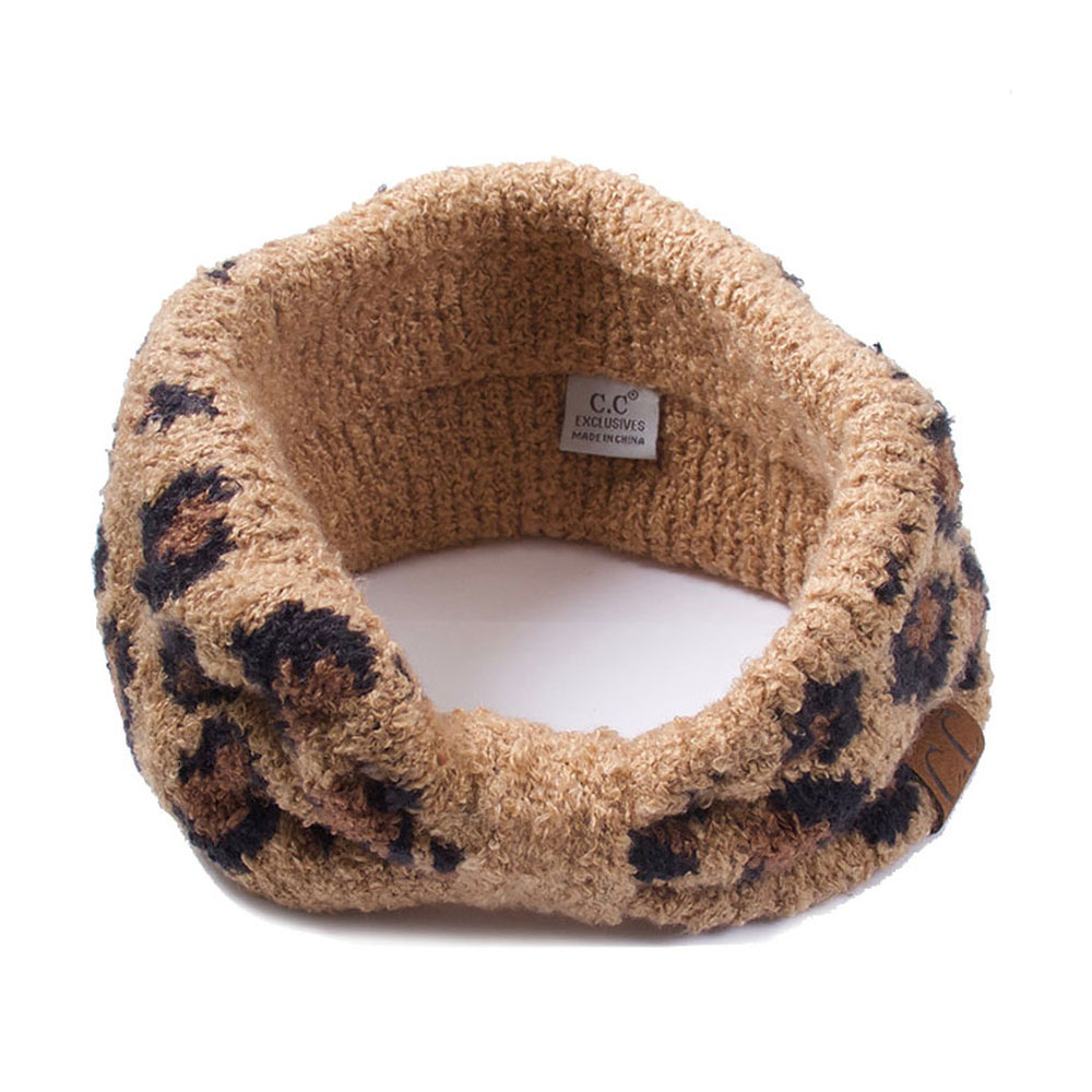 C.C Leopard Jacquard Knit Headband - Image 2