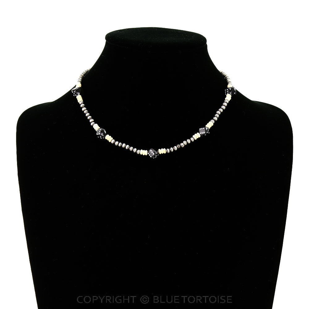 Western Dice Bead Choker Necklace - Image 2