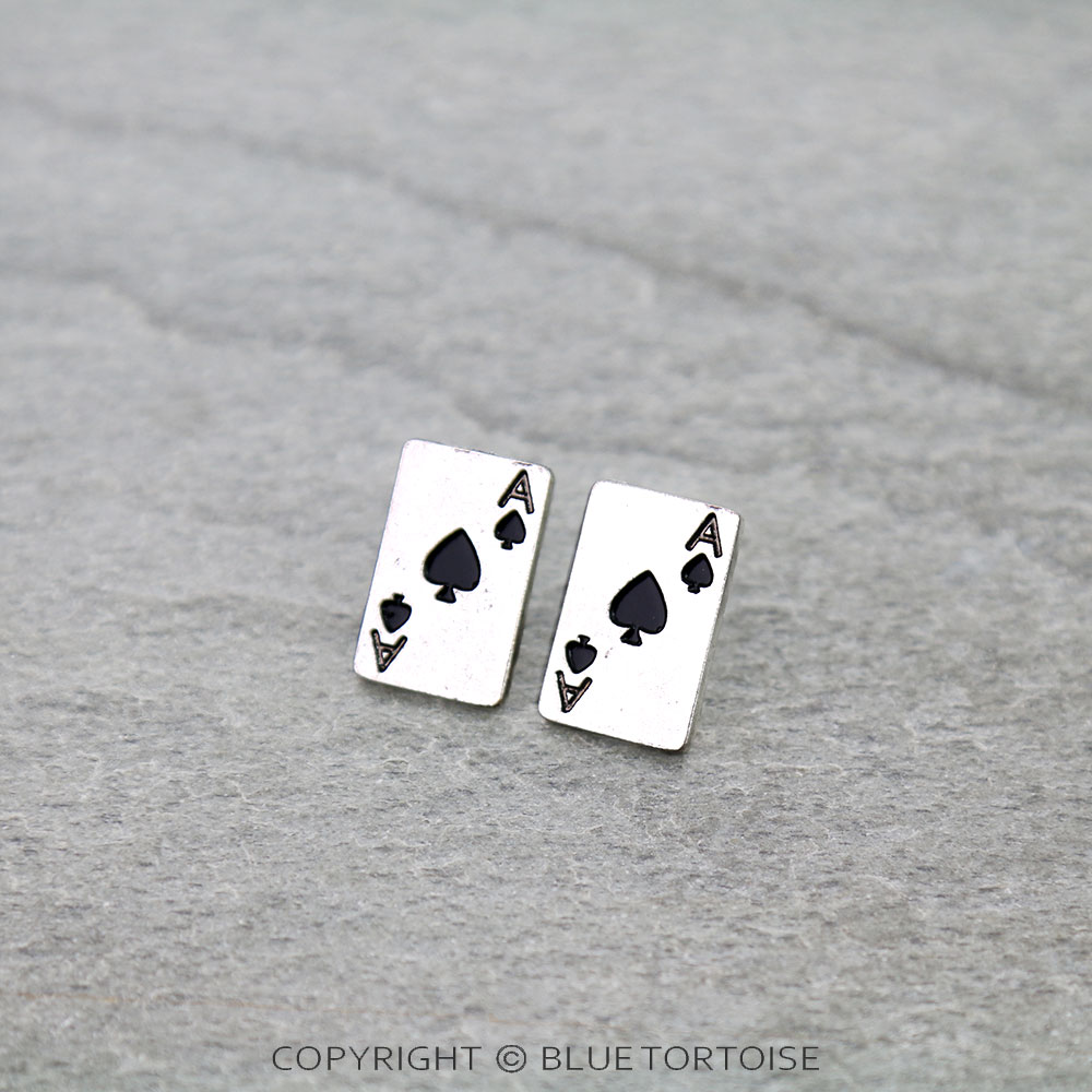 Ace of Spades Stud Earrings