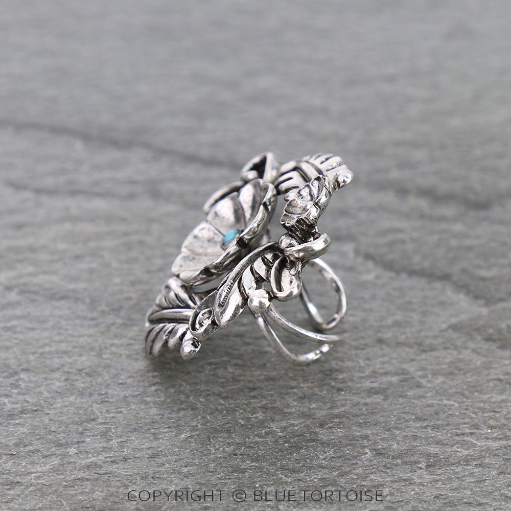 Western Flower Cuff Ring - Image 2