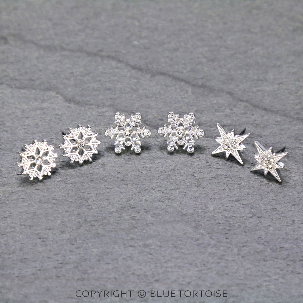 3 Pair Christmas Earring Set