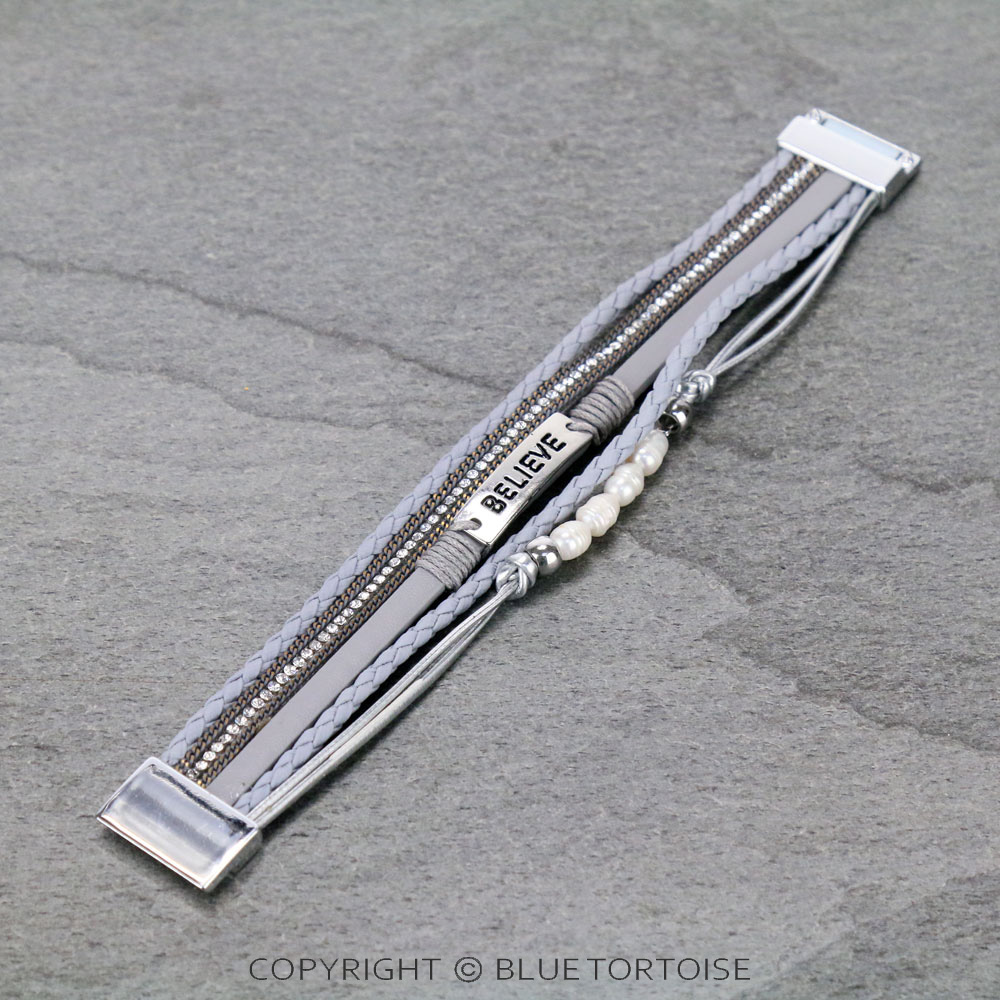 "Believe" Magnetic Stacked Bracelet - Image 2