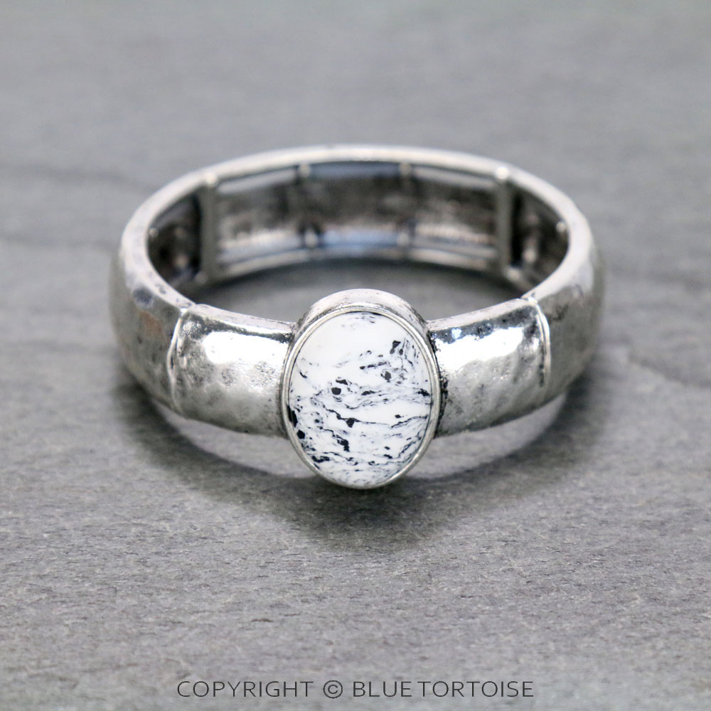 Western Semi Stone Stretch Bracelet