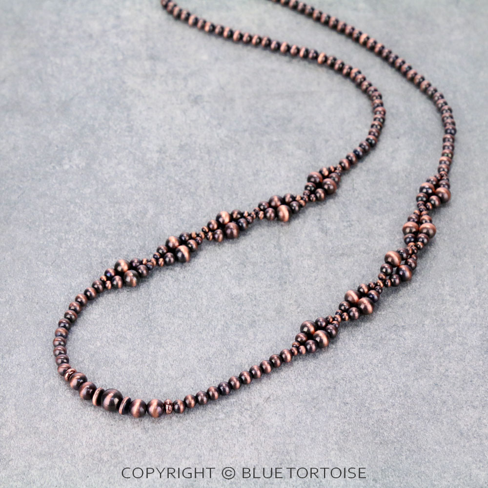 Navajo Style Pearl Long Necklace