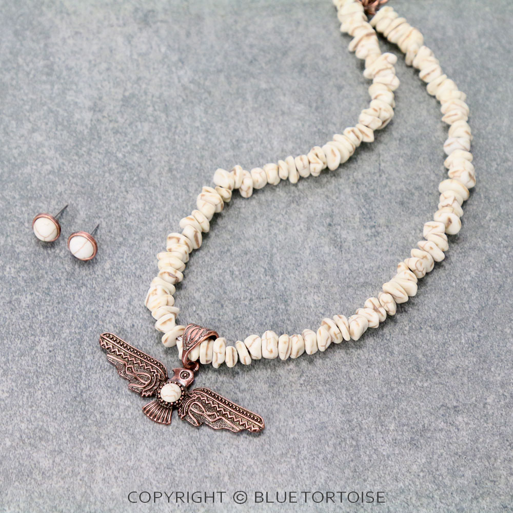 Thunderbird Chip Stone Necklace Set