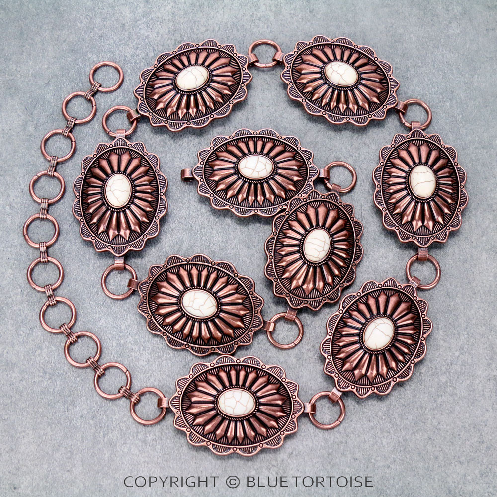 Western Concho with Stone Belt S/M