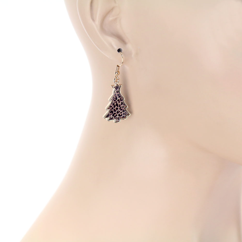 Christmas Tree Bubble Dangle Earrings - Image 2