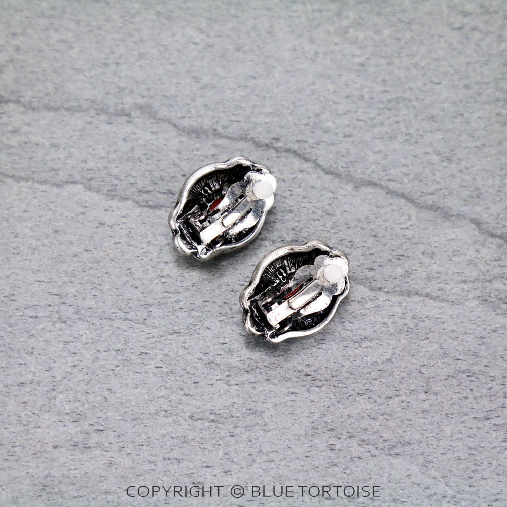 Western Design Stone Clip On Earrings - Image 2