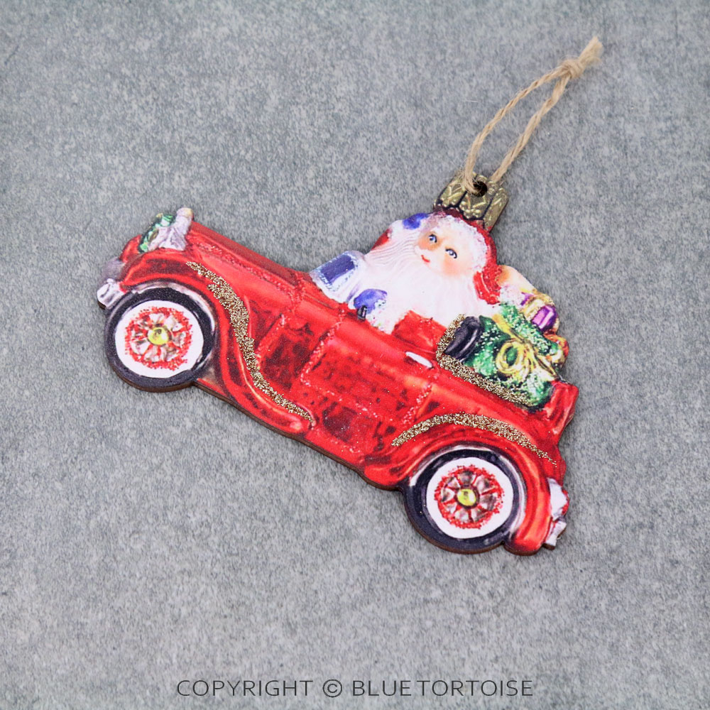 Christmas Santa's Car Ornament