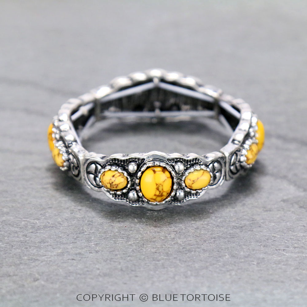Western Style Stone Stretch Bracelet