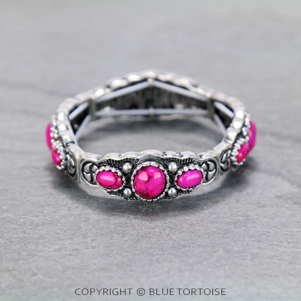 Western Style Stone Stretch Bracelet