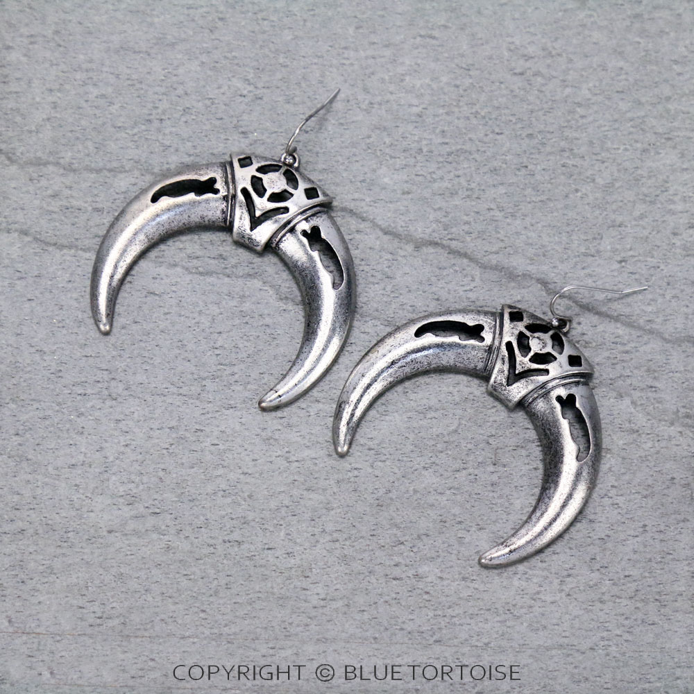 Western Squash Blossom Dangle Earrings