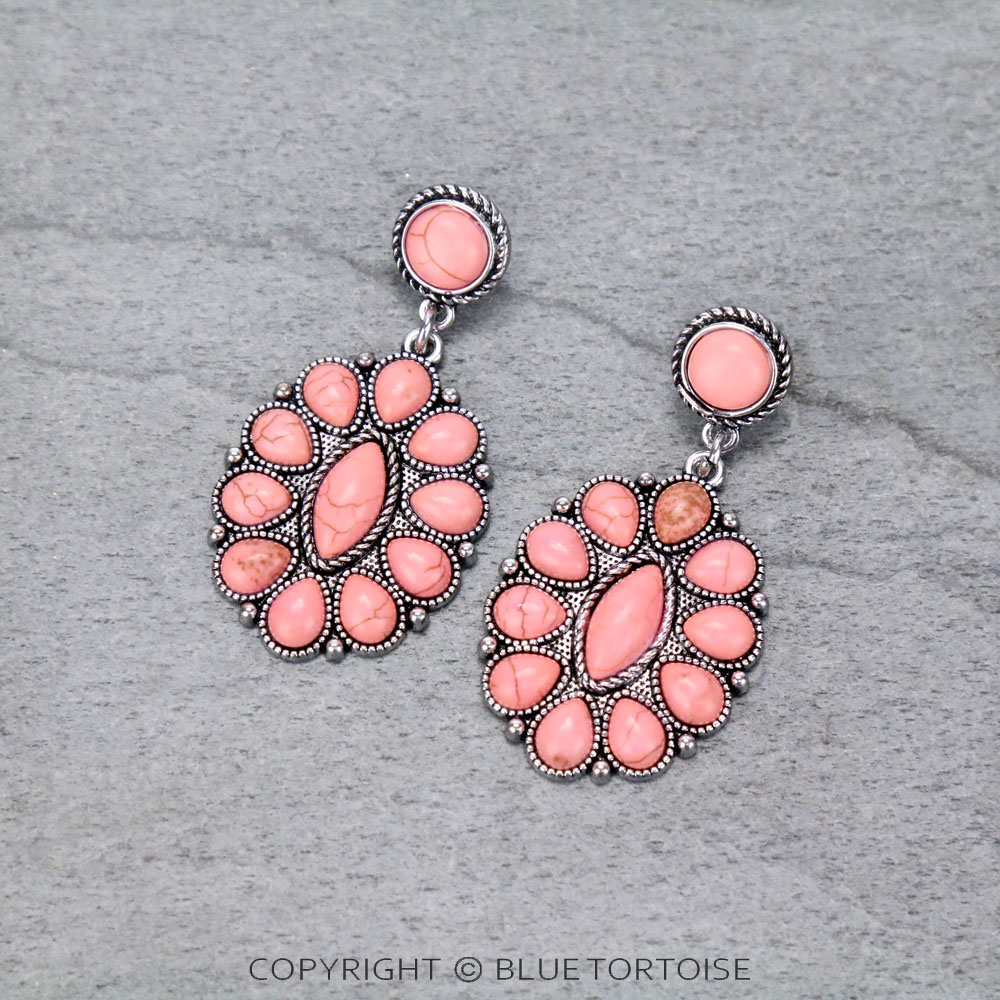 Western Style Stone Post Earrings