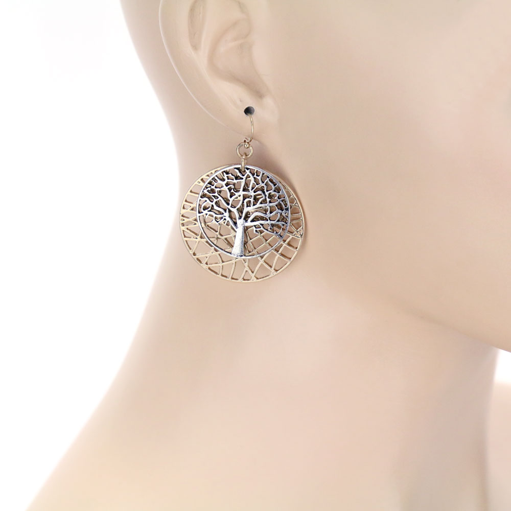 Tree of Life Dangle Earrings - Image 2