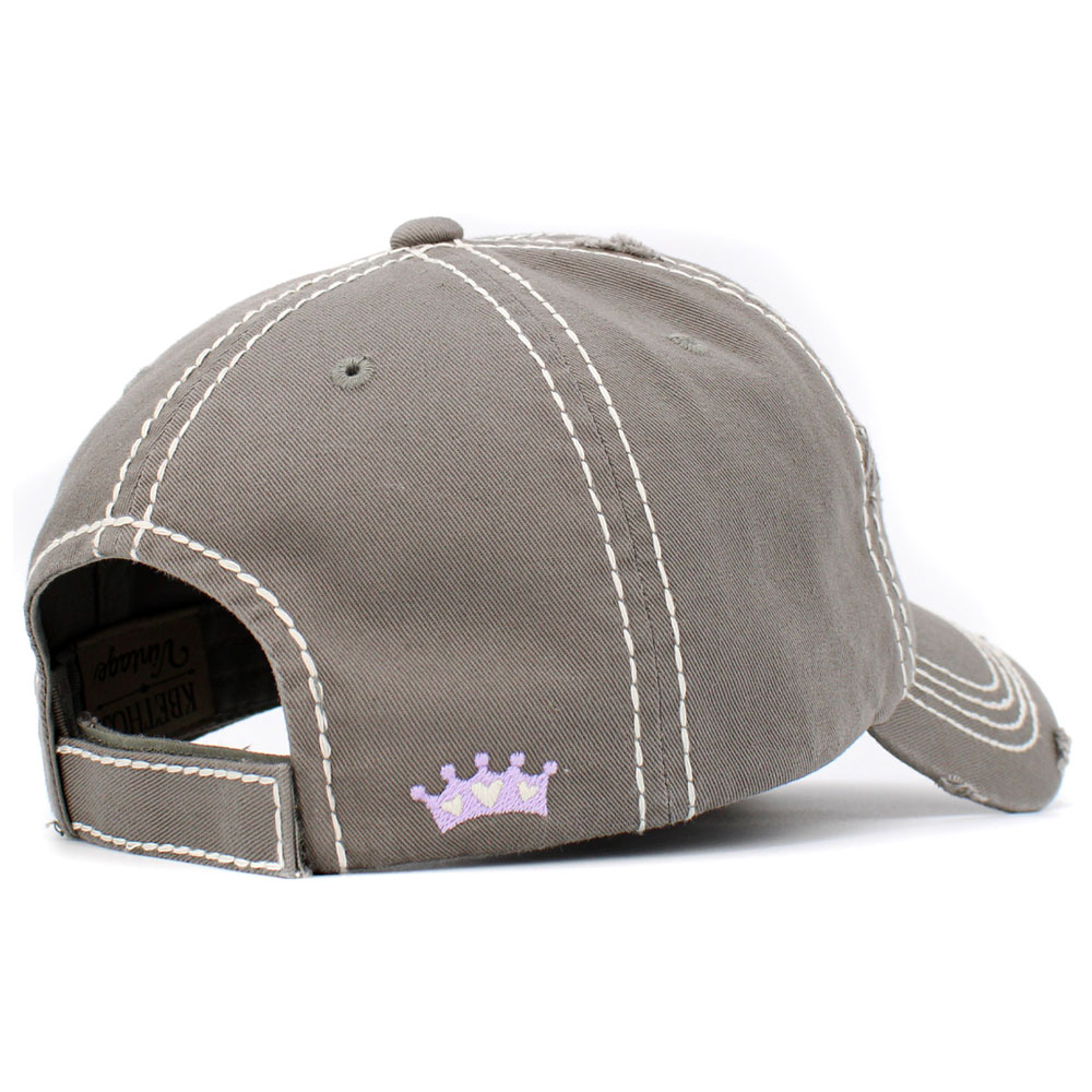 "Queen of the Camper" Washed Vintage Cap - Image 3