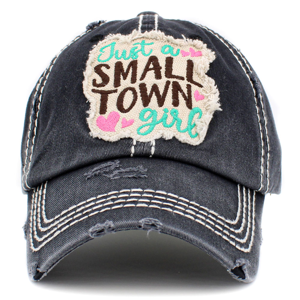 "Just A Small Town Girl" Washed Vintage Cap