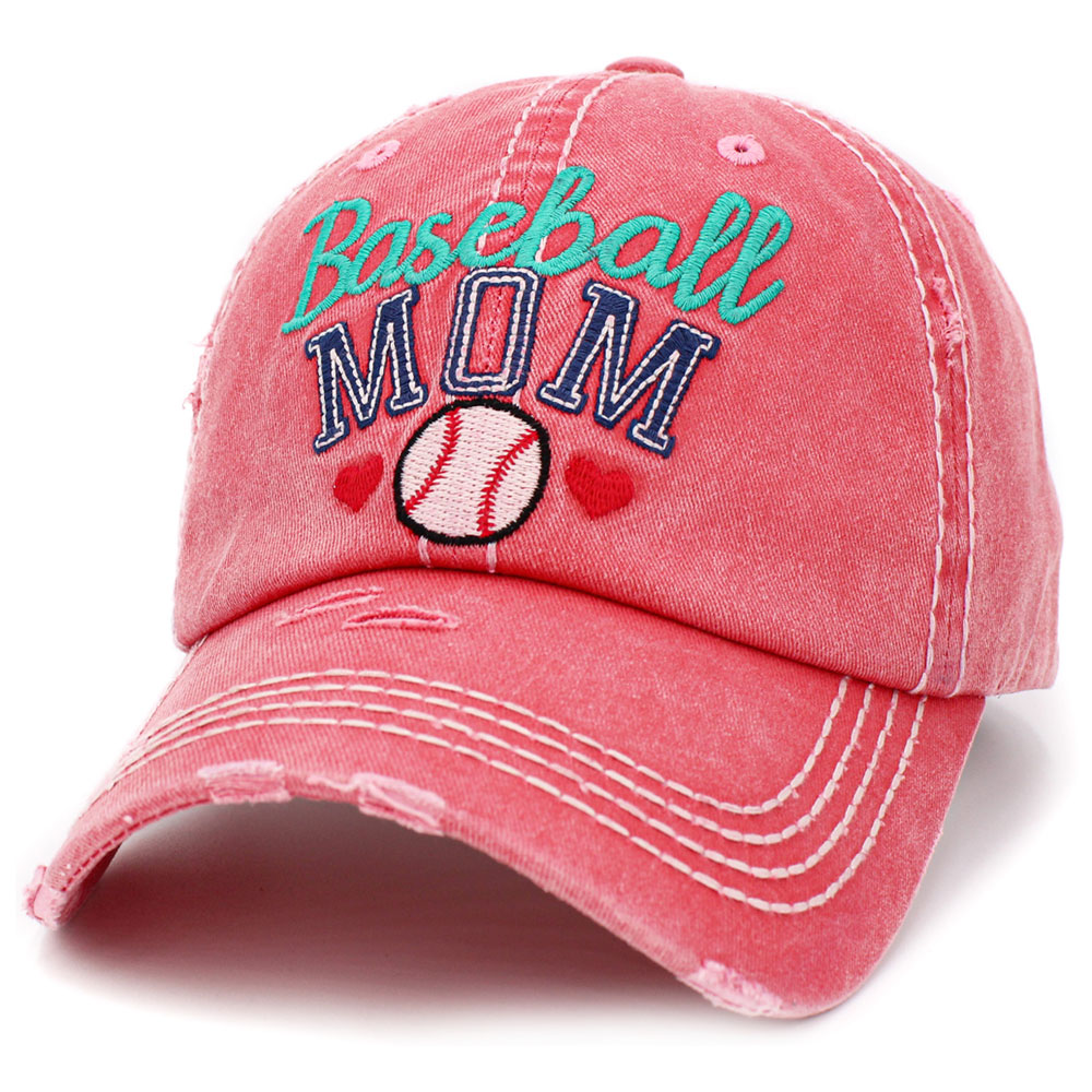 "Baseball Mom" Washed Vintage Ball Cap - Image 2