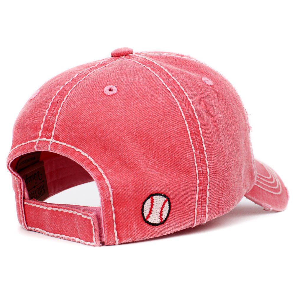 "Baseball Mom" Washed Vintage Ball Cap - Image 3