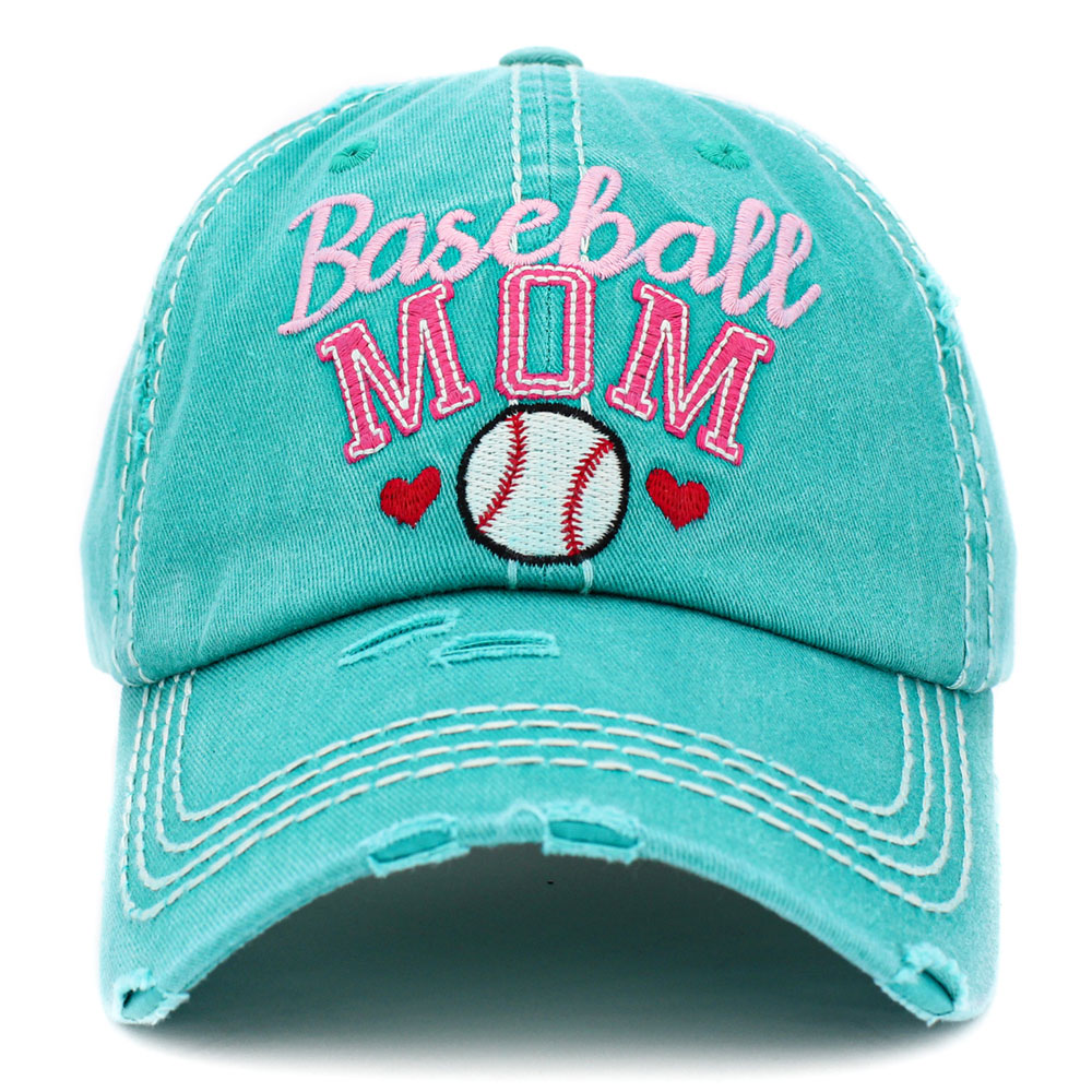 "Baseball Mom" Washed Vintage Ball Cap