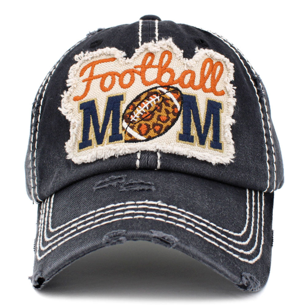"Football Mom" Washed Vintage Ball Cap