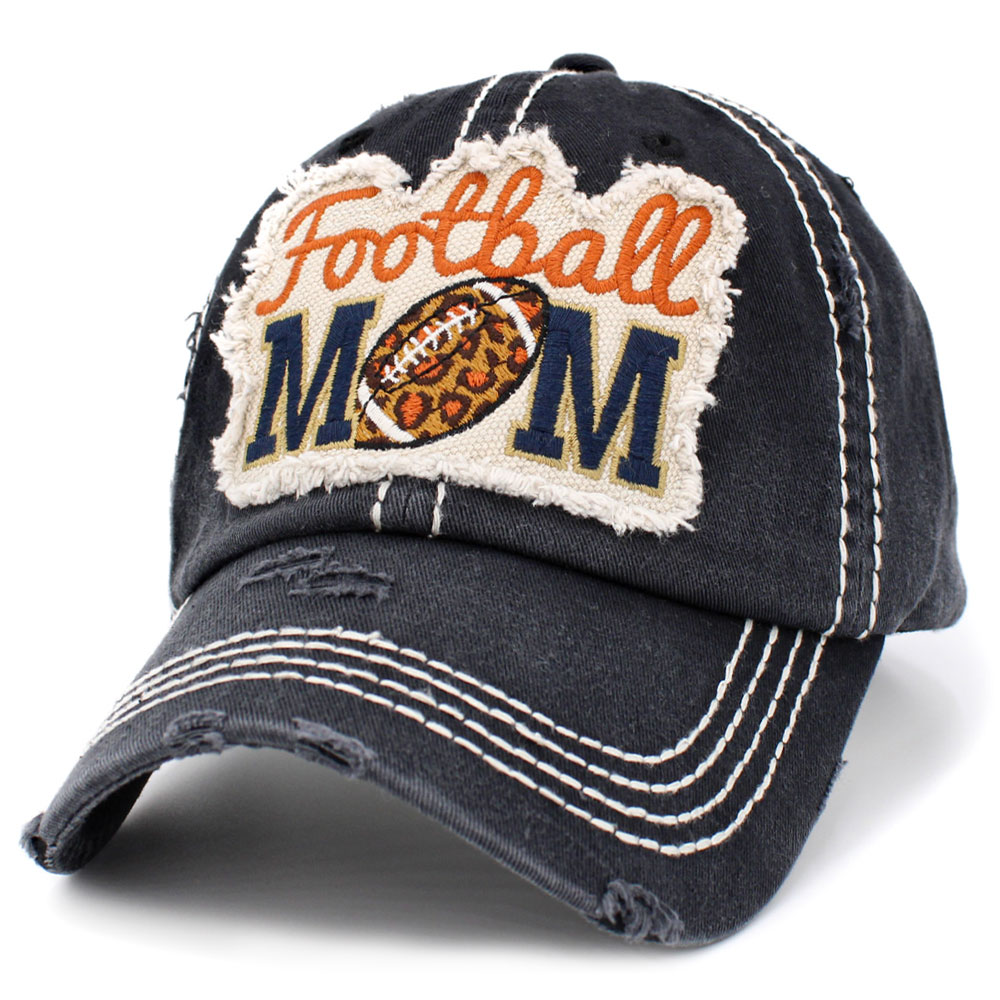 "Football Mom" Washed Vintage Ball Cap - Image 2