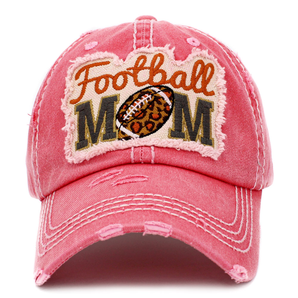"Football Mom" Washed Vintage Ball Cap
