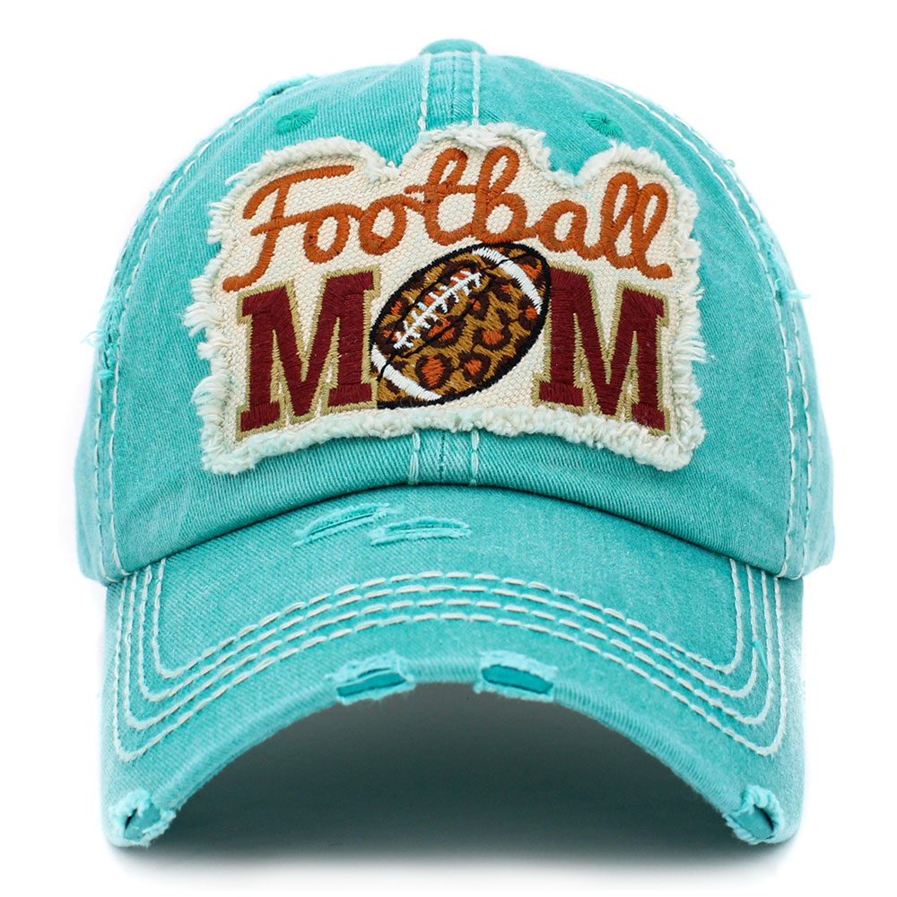 "Football Mom" Washed Vintage Ball Cap