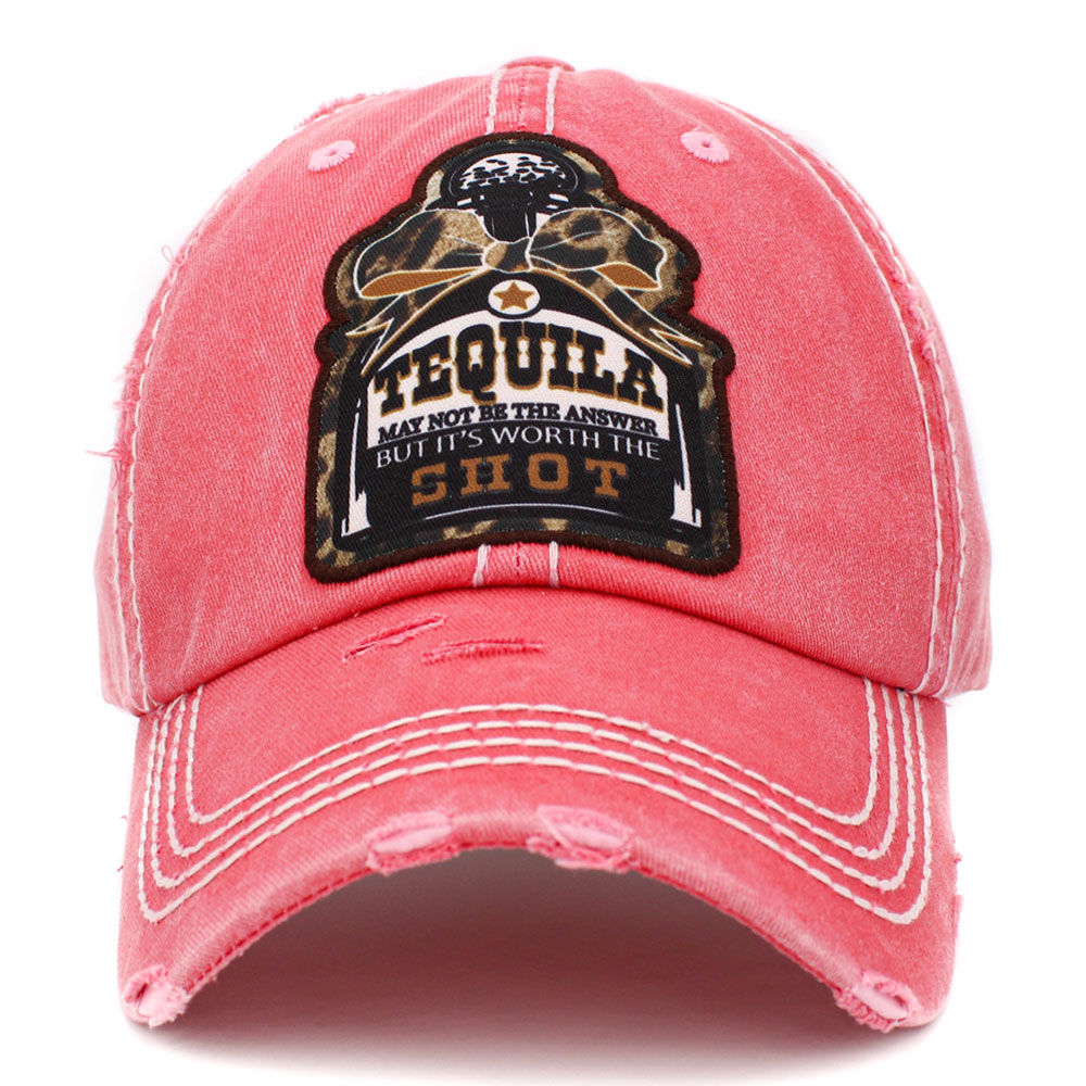 "TEQUILA SHOT" Washed Vintage Ballcap