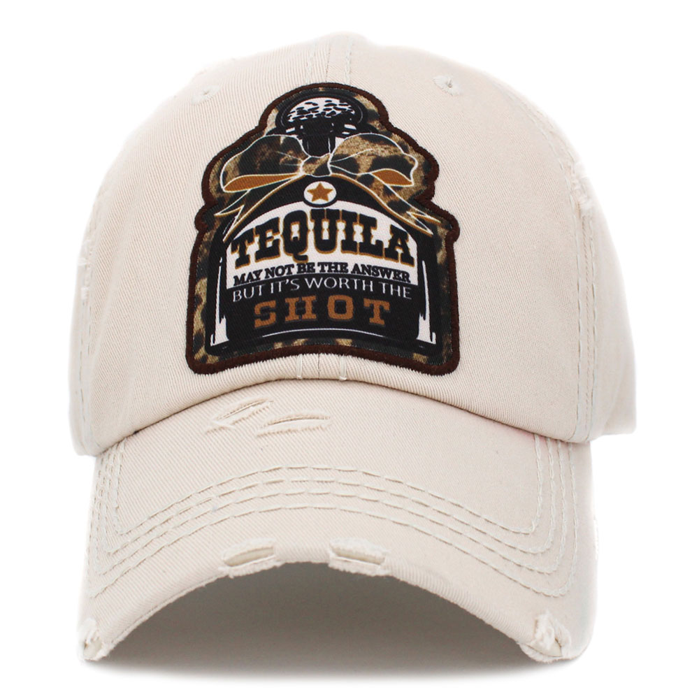 "TEQUILA SHOT" Washed Vintage Ballcap