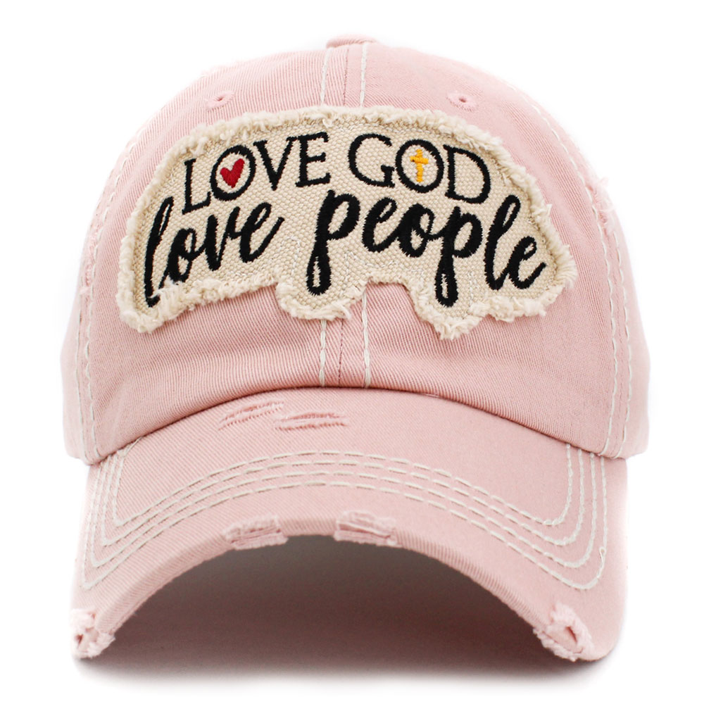 "Love God Love People" Washed Vintage Ballcap