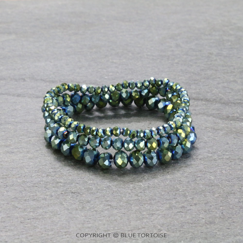 Small Crystal Bead Stackable Stretch Bracelet