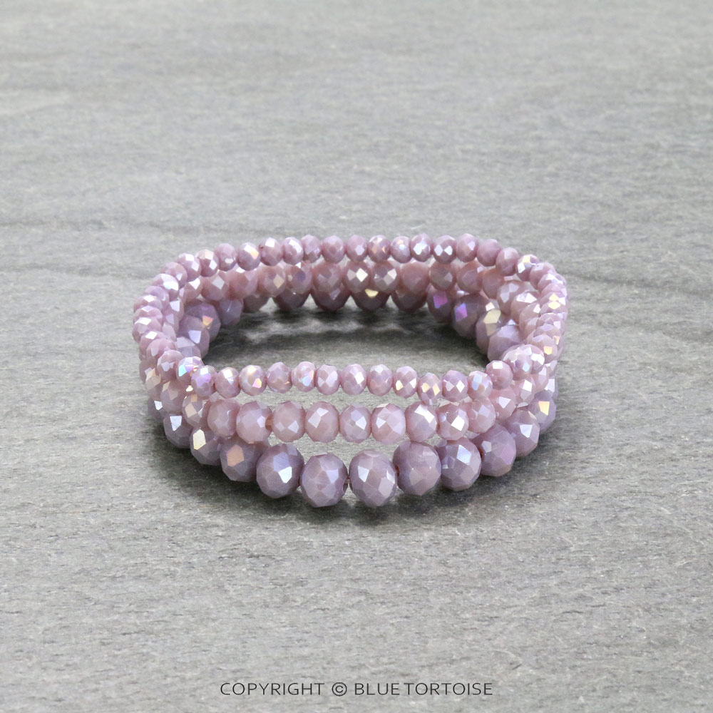 Small Crystal Bead Stackable Stretch Bracelet