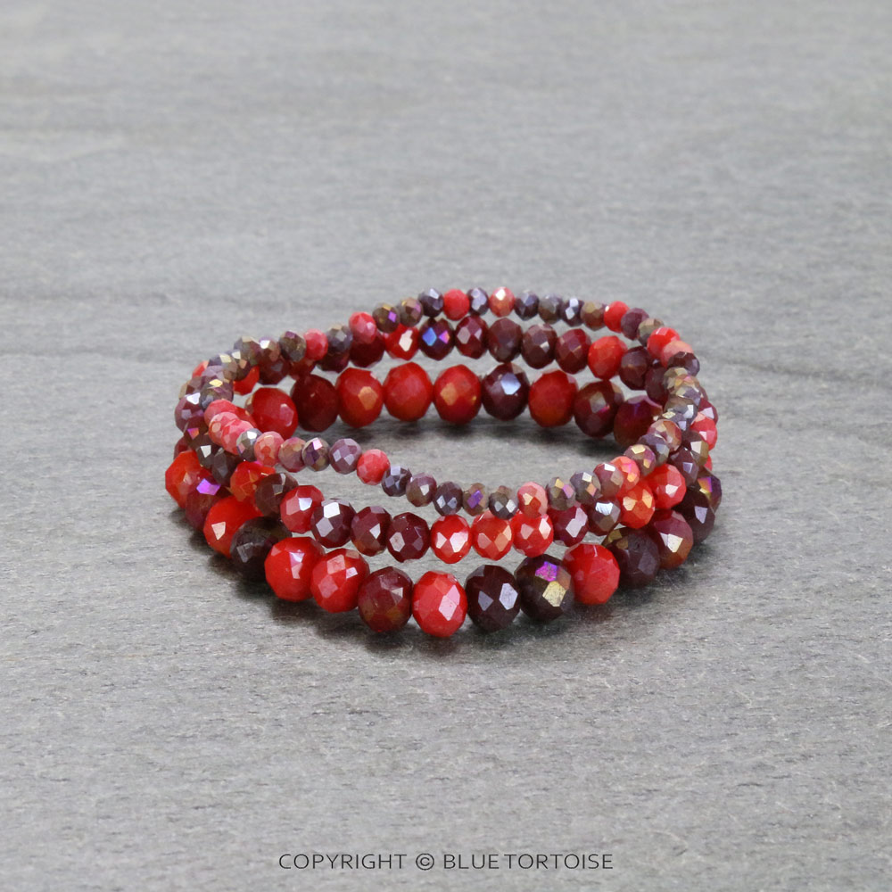 Small Crystal Bead Stackable Stretch Bracelet