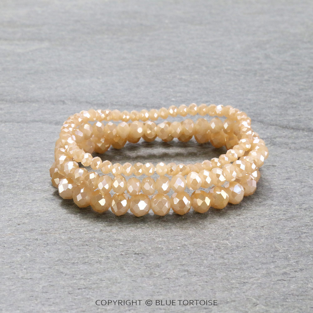 Small Crystal Bead Stackable Stretch Bracelet