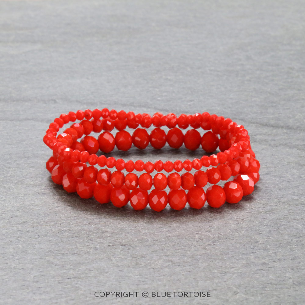 Small Crystal Bead Stackable Stretch Bracelet
