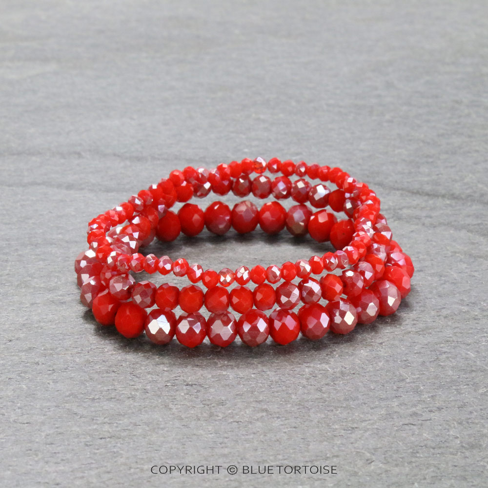 Small Crystal Bead Stackable Stretch Bracelet